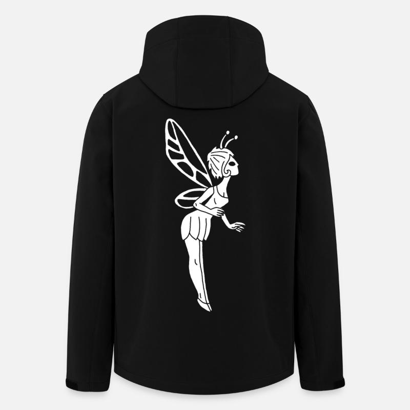 Glückliche weiße Fee - Recycelte Männer Softshell-Jacke von Stanley/Stella - Schwarz