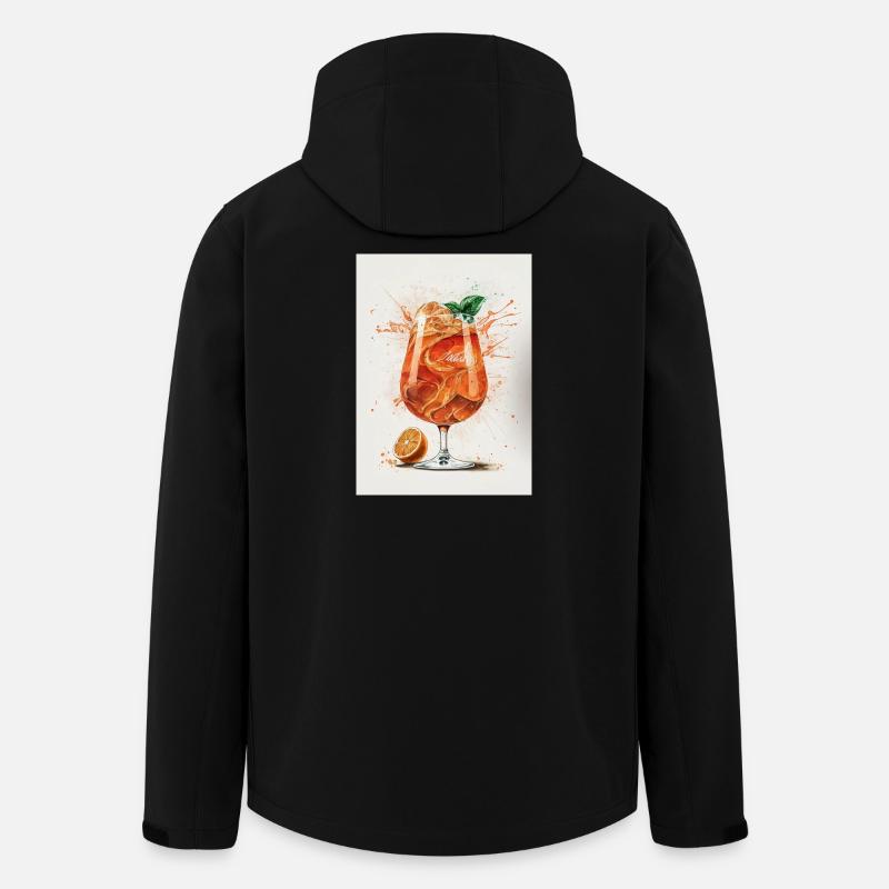 Sprizz Illustration - Men’s Recycled Softshell Jacket by Stanley/Stella - black