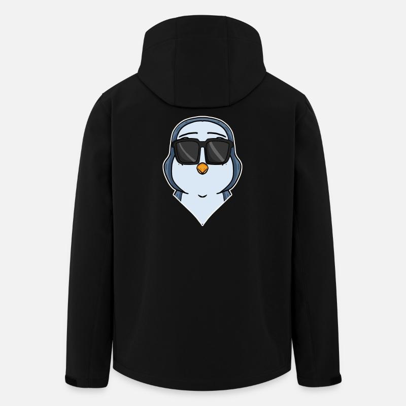 cool penguin with sunglasses - Men’s Recycled Softshell Jacket by Stanley/Stella - black