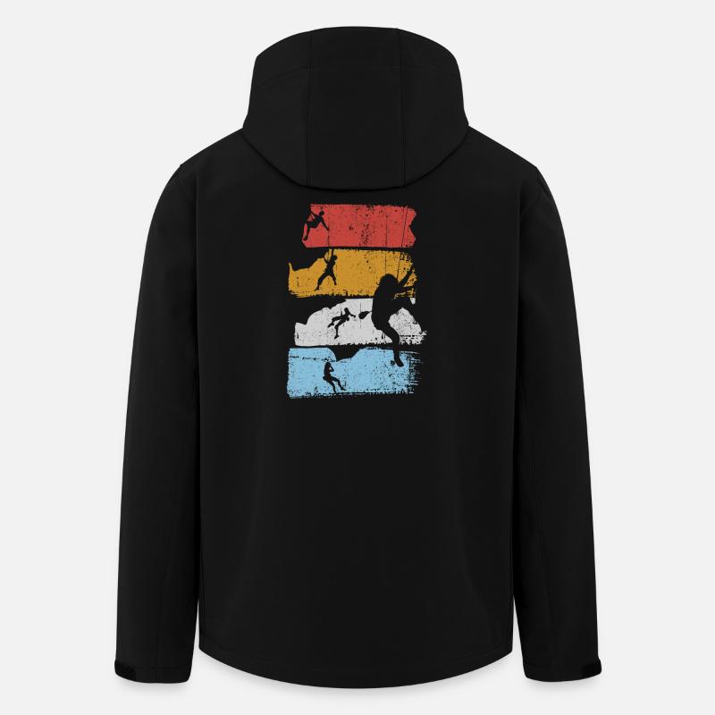 Silhouette des rayures de surf - Veste softshell homme en polyester recyclé Stanley/Stella - noir