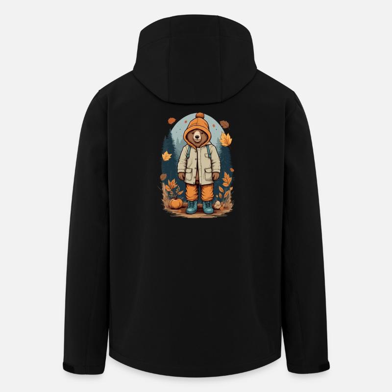 Süßer Bär - Recycelte Männer Softshell-Jacke von Stanley/Stella - Schwarz