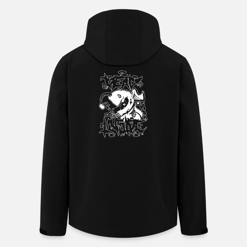 Rebel Animal Graffiti Design - Men’s Recycled Softshell Jacket by Stanley/Stella - black