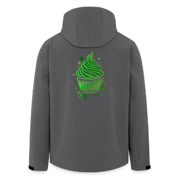 St Patrick's Day Cupcake Muffin - Men’s Recycled Softshell Jacket by Stanley/Stella - black - Back - AI Model Male 185 light (185cm)