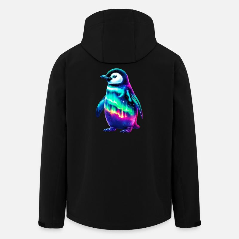 Manchot aurore boréale - Veste softshell homme en polyester recyclé Stanley/Stella - noir