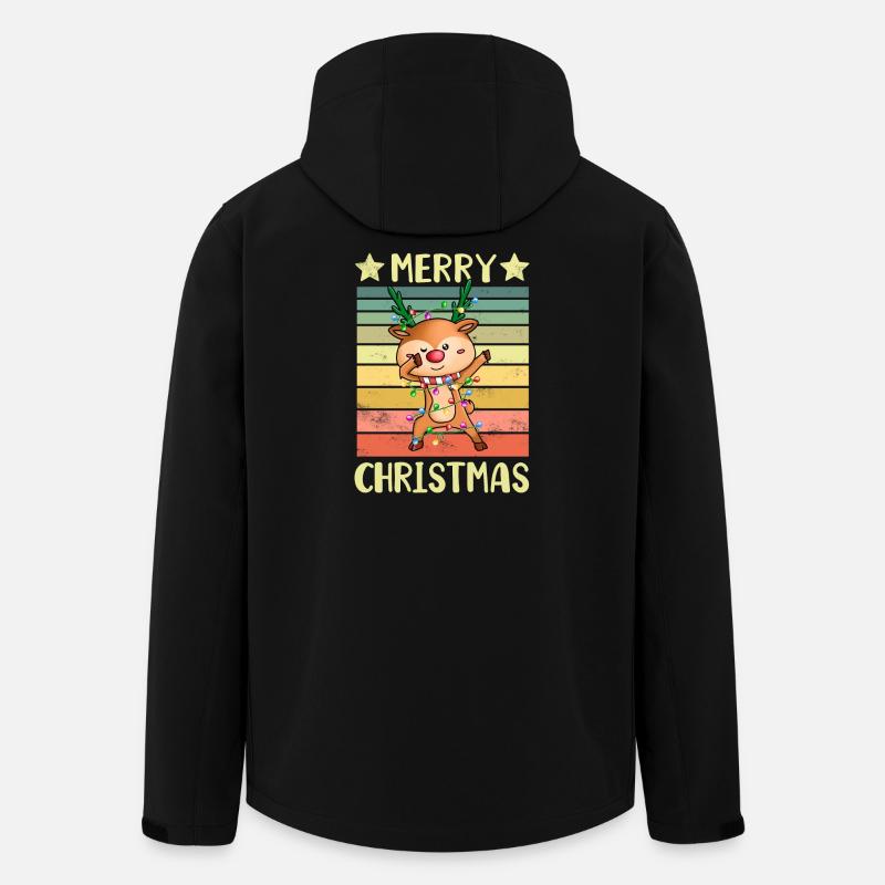 Joyeux Noël Renne - Veste softshell homme en polyester recyclé Stanley/Stella - noir