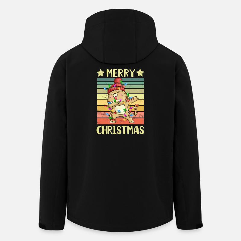 Frohe Weihnachten Katze - Recycelte Männer Softshell-Jacke von Stanley/Stella - Schwarz