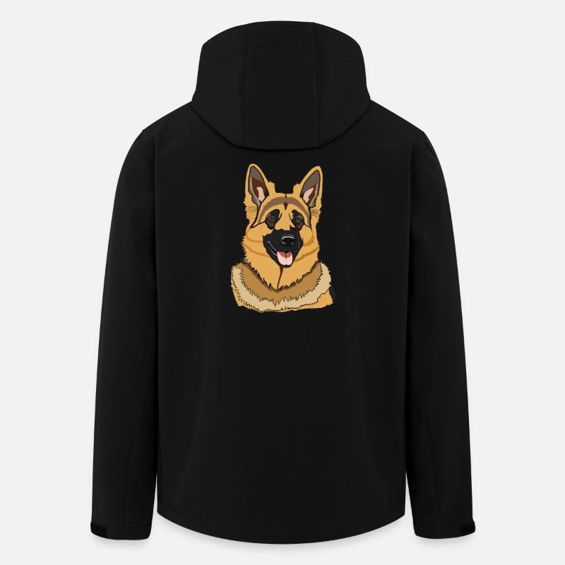 Hund Deutscher Schäferhund - Recycelte Männer Softshell-Jacke von Stanley/Stella - Schwarz