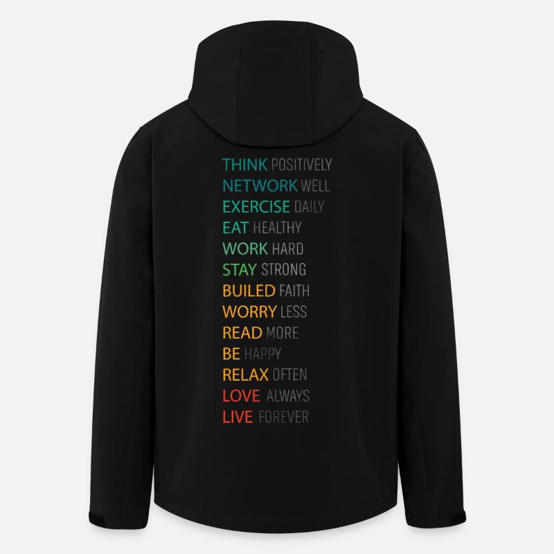 THINK POSITIVE - Men’s Recycled Softshell Jacket by Stanley/Stella - black