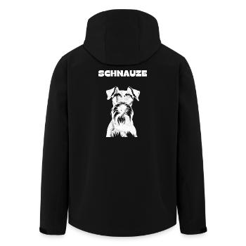 Schnauze - Schnauzer Hund Lustiger Spruch - Recycelte Männer Softshell-Jacke von Stanley/Stella - Schwarz - Hinten - AI Model Male 185 light (185cm)