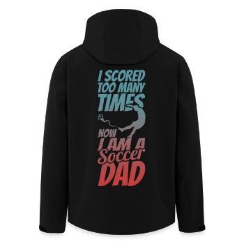 Papa footballeur - Veste softshell homme en polyester recyclé Stanley/Stella - noir - Dos - AI Model Male 185 light (185cm)