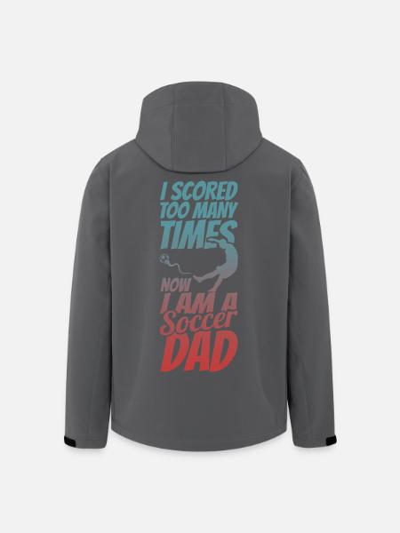 Fußball Papa - Recycelte Männer Softshell-Jacke von Stanley/Stella - Schwarz