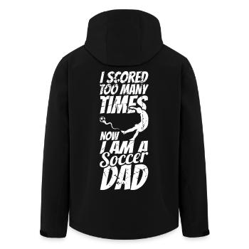 Papa footballeur - Veste softshell homme en polyester recyclé Stanley/Stella - noir - Dos - AI Model Male 185 light (185cm)