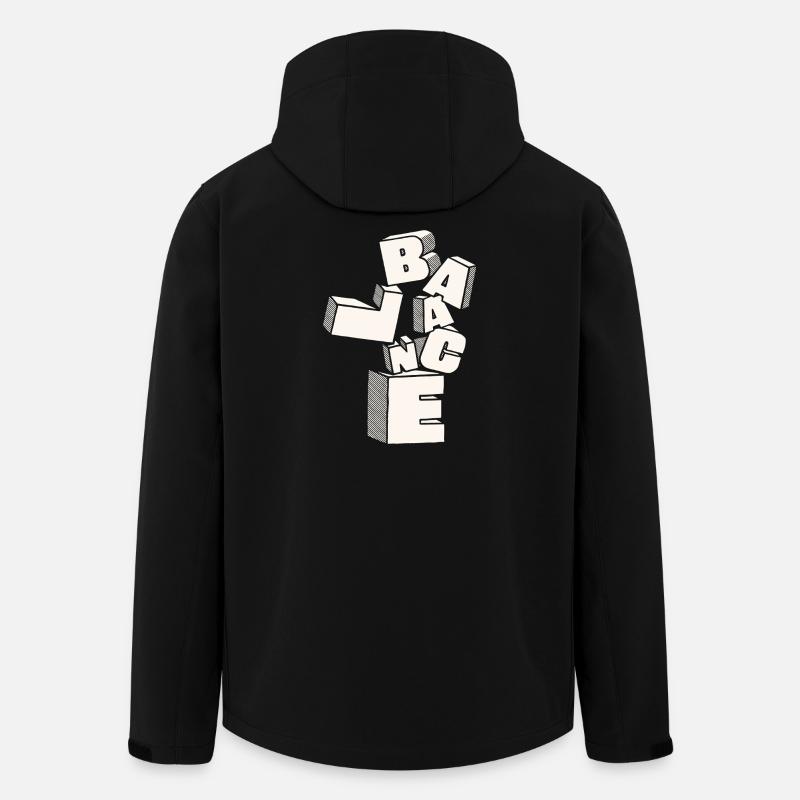 Balance in 3D Block Letters - Men’s Recycled Softshell Jacket by Stanley/Stella - black
