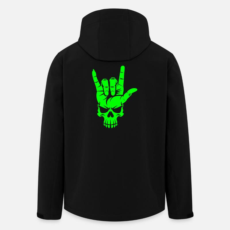 Rock n Roll Skull Hand - Men’s Recycled Softshell Jacket by Stanley/Stella - black