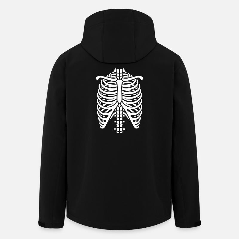 Ribben Rib Bur Skelet Halloween Ben Tatovering - Stanley/Stella herre softshelljakke i genanvendt polyester - sort