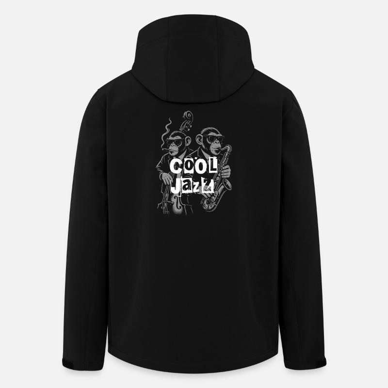Graffiti Jazz Affen - Recycelte Männer Softshell-Jacke von Stanley/Stella - Schwarz