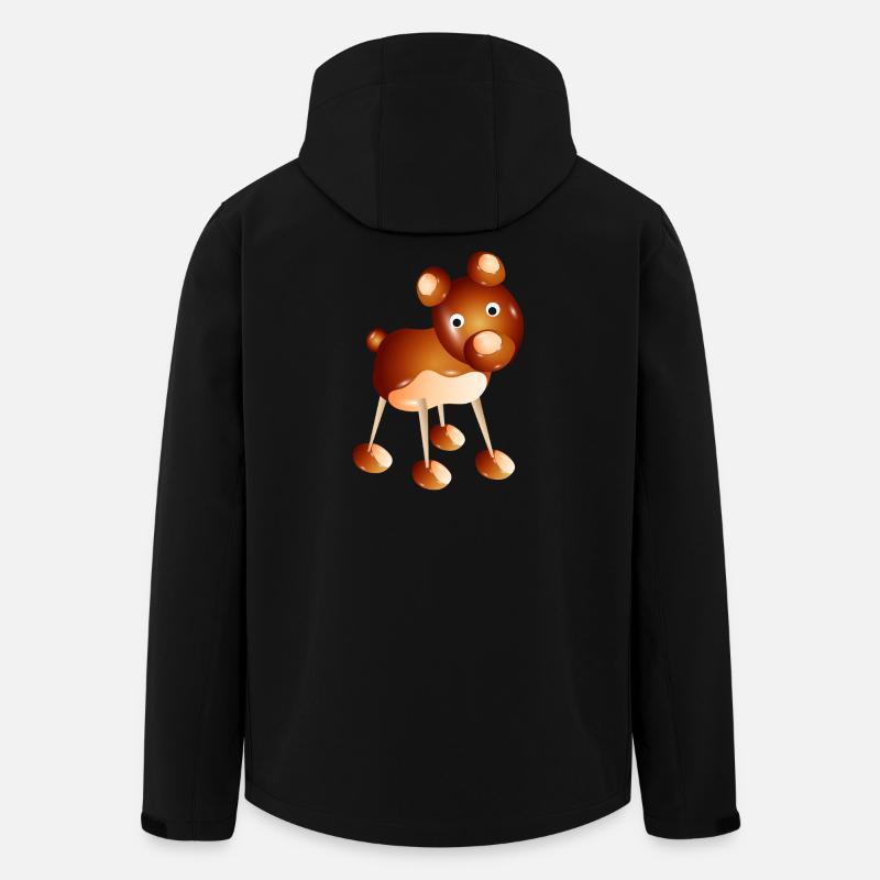 Niedlicher Kastanien-Hund – Bastelspaß & Kindheit - Recycelte Männer Softshell-Jacke von Stanley/Stella - Schwarz