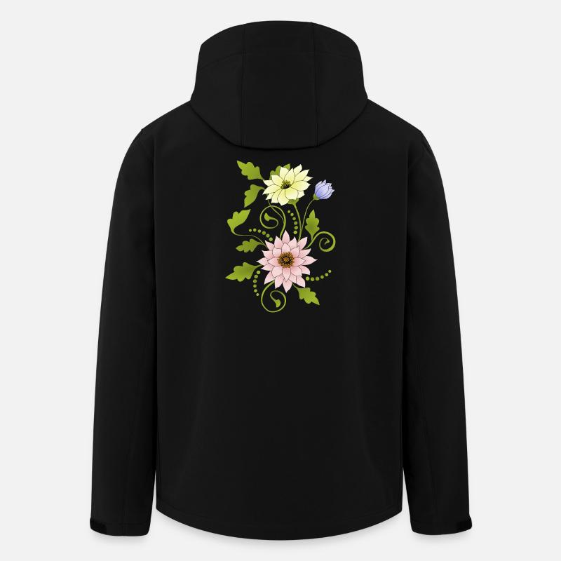 Blumen - Recycelte Männer Softshell-Jacke von Stanley/Stella - Schwarz