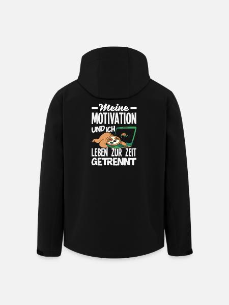 My Motivation and Me - Separated Sloth - Men’s Recycled Softshell Jacket by Stanley/Stella - black