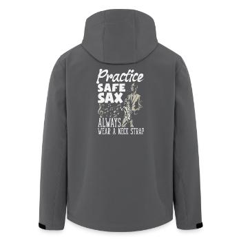 Saxophone - Men’s Recycled Softshell Jacket by Stanley/Stella - black - Back - AI Model Male 185 light (185cm)