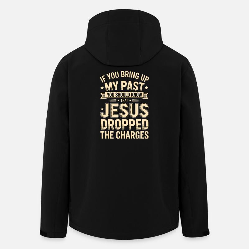 Mon passé : Jésus acquitté - Veste softshell homme en polyester recyclé Stanley/Stella - noir