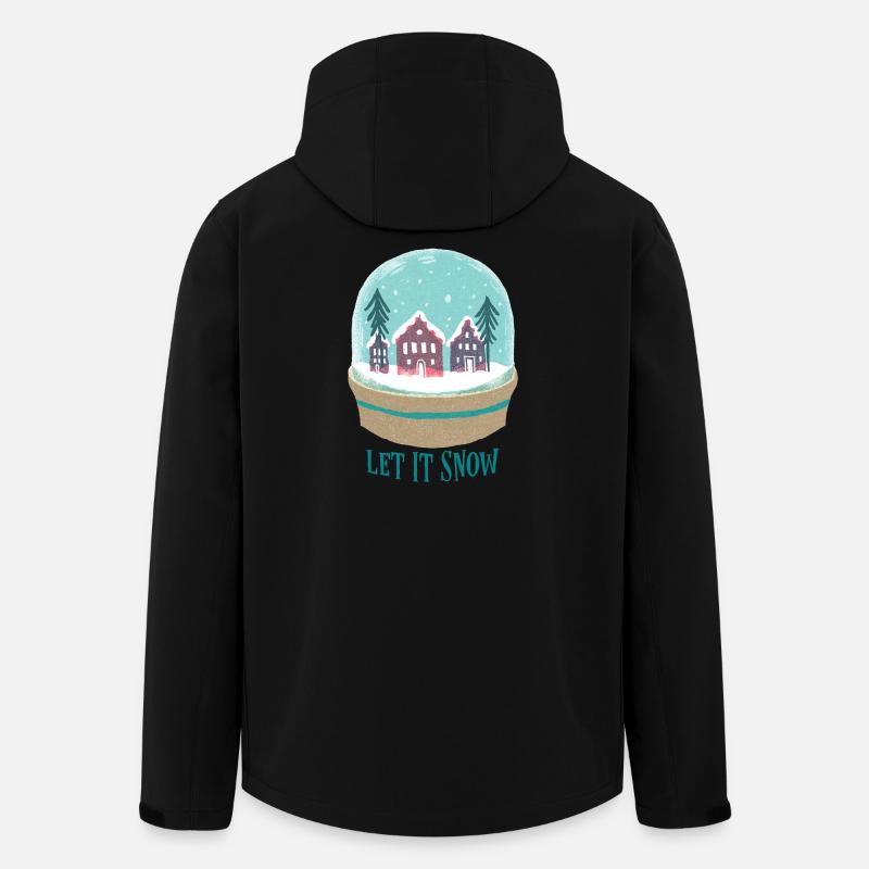Schneekugel-Dorf im Winter - Recycelte Männer Softshell-Jacke von Stanley/Stella - Schwarz
