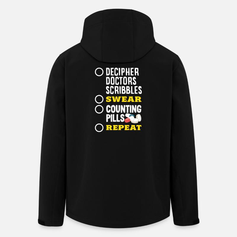 Pharmacien Technicien Pharmaceutique - Veste softshell homme en polyester recyclé Stanley/Stella - noir