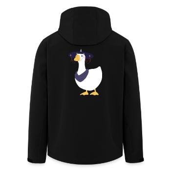 Là où les vents se rencontrent - Chinese Goose - Sans secte - Veste softshell homme en polyester recyclé Stanley/Stella - noir - Dos - AI Model Male 185 light (185cm)