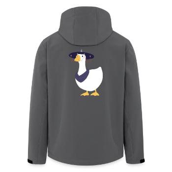 Là où les vents se rencontrent - Chinese Goose - Sans secte - Veste softshell homme en polyester recyclé Stanley/Stella - charbon - Dos - AI Model Male 185 light (185cm)