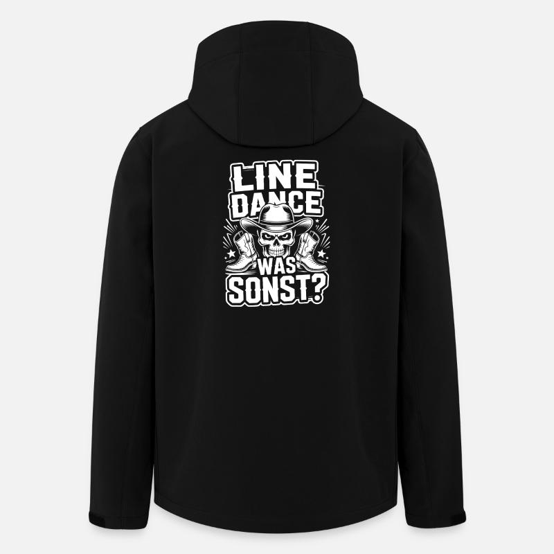 Cowboy en Ligne de Crâne - Veste softshell homme en polyester recyclé Stanley/Stella - noir