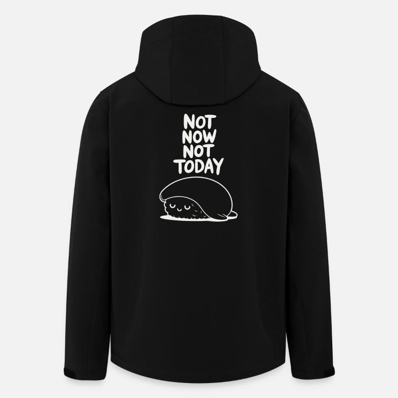 Not Now Not Today Sloth - Men’s Recycled Softshell Jacket by Stanley/Stella - black