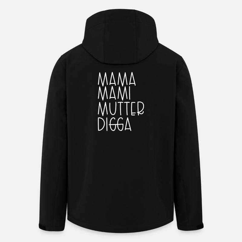 Mom Mommy Mom Digga - Men’s Recycled Softshell Jacket by Stanley/Stella - black