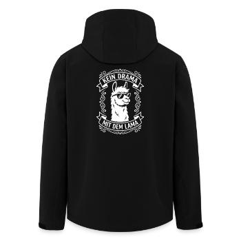 No drama with the llama - Men’s Recycled Softshell Jacket by Stanley/Stella - black - Back - AI Model Male 185 light (185cm)