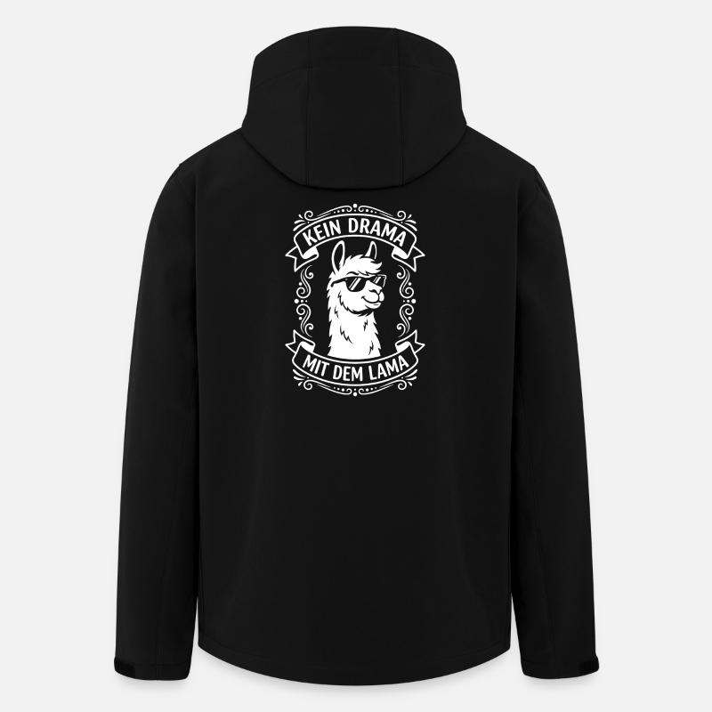Kein Drama mit dem Lama - Recycelte Männer Softshell-Jacke von Stanley/Stella - Schwarz
