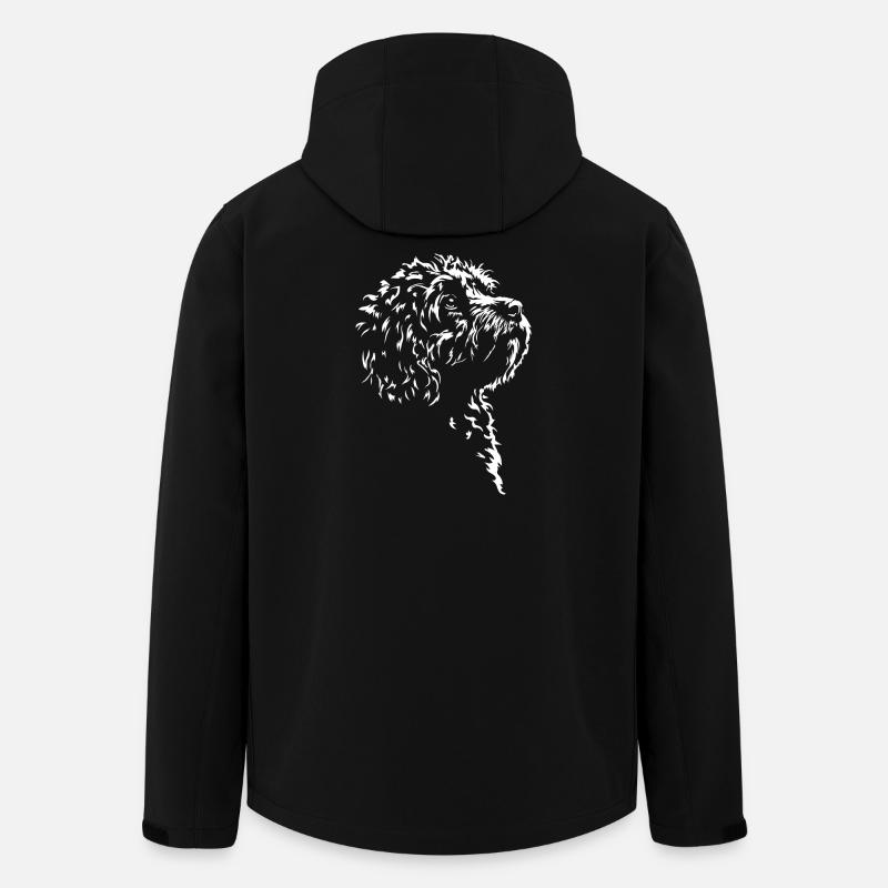 Cavapoo Silhouette Dog Dog Wilsigns - Men’s Recycled Softshell Jacket by Stanley/Stella - black