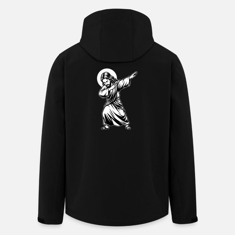 Dabbing Jesus - Mème drôle - Veste softshell homme en polyester recyclé Stanley/Stella - noir