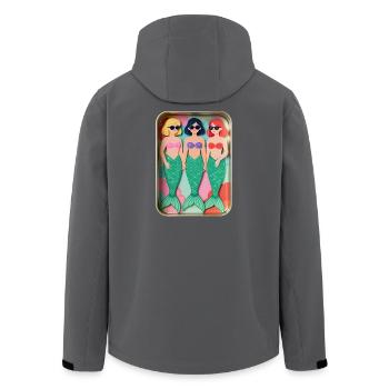 Drei Meerjungfrauen in der Dose - Recycelte Männer Softshell-Jacke von Stanley/Stella - Schwarz - Hinten - AI Model Male 185 light (185cm)