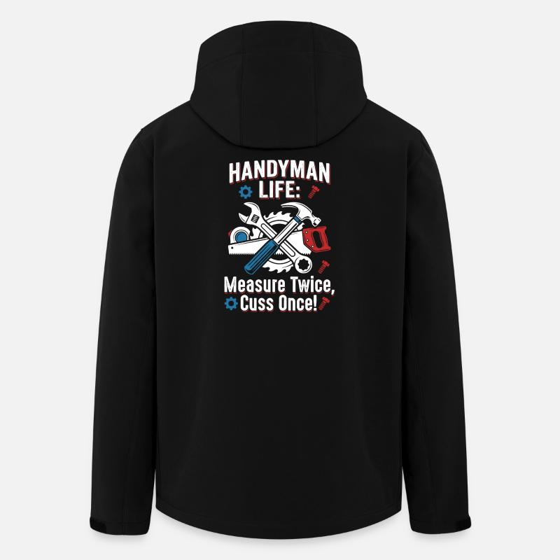 Craftsman's life: measure twice - Men’s Recycled Softshell Jacket by Stanley/Stella - black
