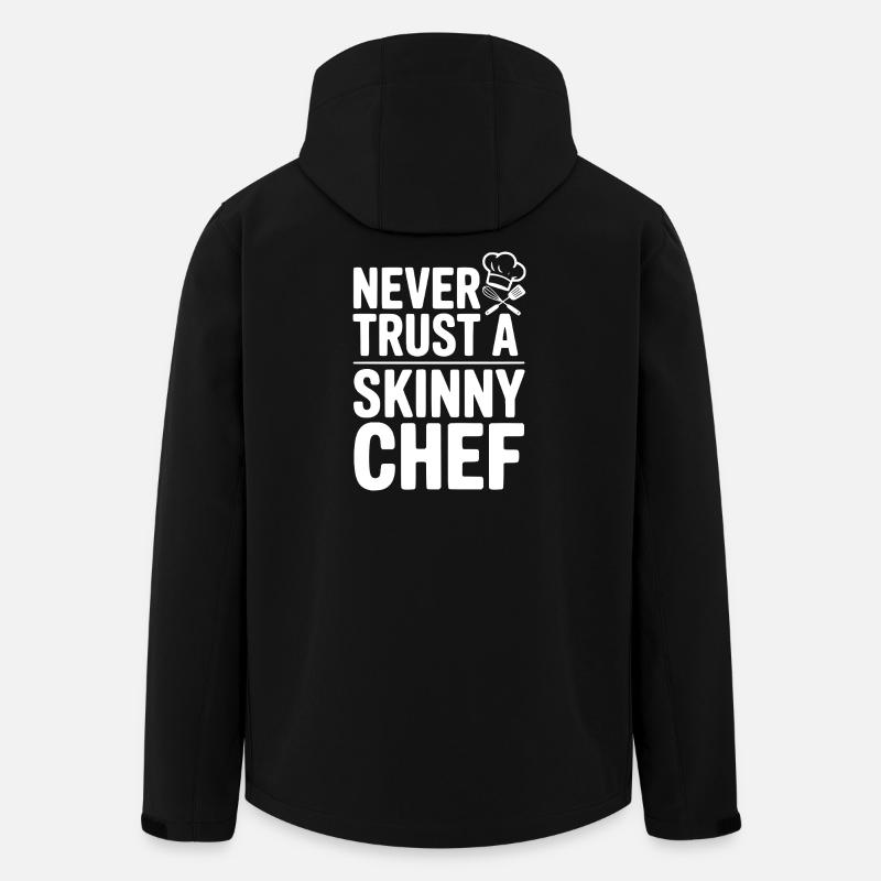 Never Trust a Skinny Chef - Men’s Recycled Softshell Jacket by Stanley/Stella - black