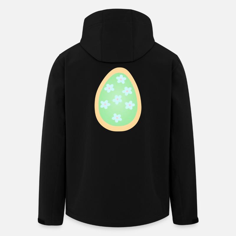 Pastel Floral Egg Pattern - Men’s Recycled Softshell Jacket by Stanley/Stella - black