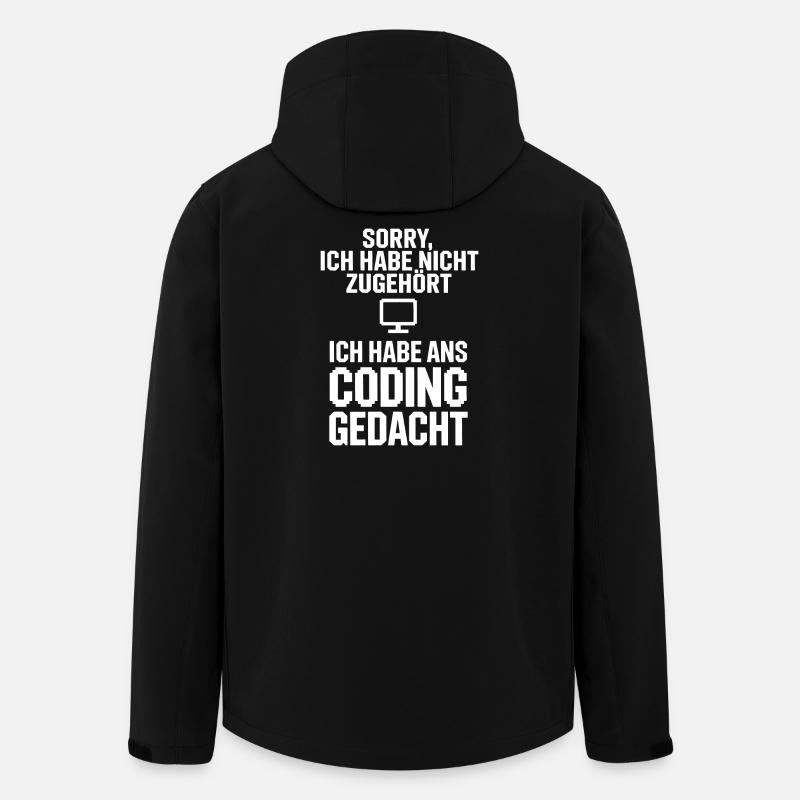 Entschuldigung Coding Kopf - Recycelte Männer Softshell-Jacke von Stanley/Stella - Schwarz