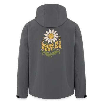 Faire de mon mieux pour la fleur - Veste softshell homme en polyester recyclé Stanley/Stella - noir - Dos - AI Model Male 185 light (185cm)