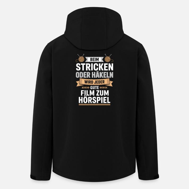 Beim Stricken Oder Häkeln: Hörspiel-Genuss - Recycelte Männer Softshell-Jacke von Stanley/Stella - Schwarz