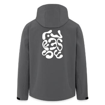 Contrasting Organic Shapes - INTOXICATION - Men’s Recycled Softshell Jacket by Stanley/Stella - black - Back - AI Model Male 185 light (185cm)