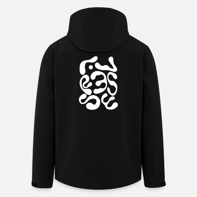 Contrasting Organic Shapes - INTOXICATION - Men’s Recycled Softshell Jacket by Stanley/Stella - black