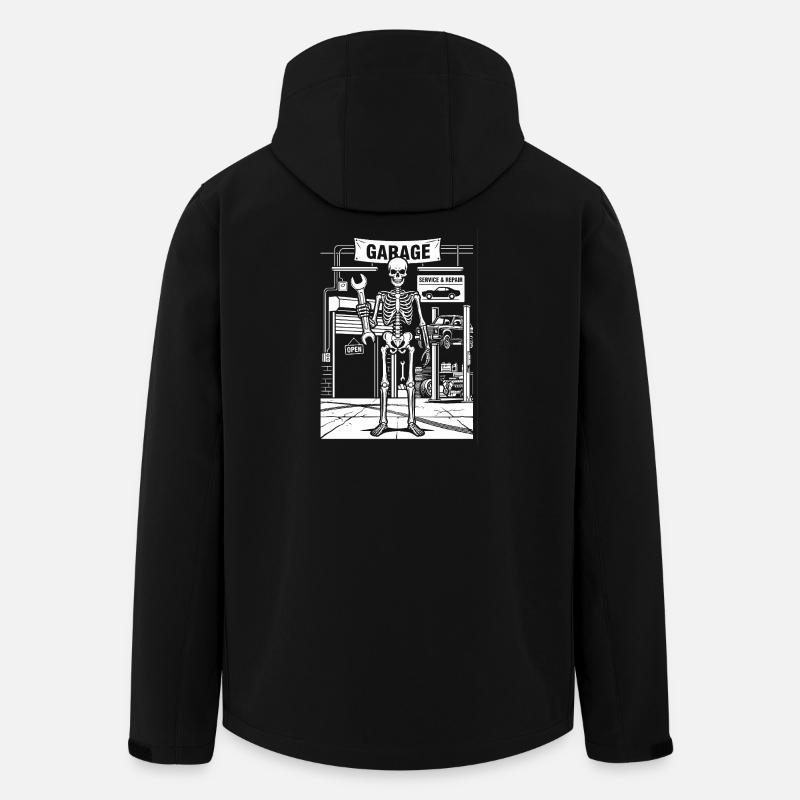 Skelett in der Werkstatt - Recycelte Männer Softshell-Jacke von Stanley/Stella - Schwarz