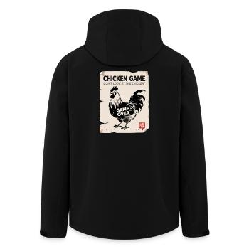 Chicken Game : Ne regardez surtout pas le poulet - Veste softshell homme en polyester recyclé Stanley/Stella - noir - Dos - AI Model Male 185 light (185cm)