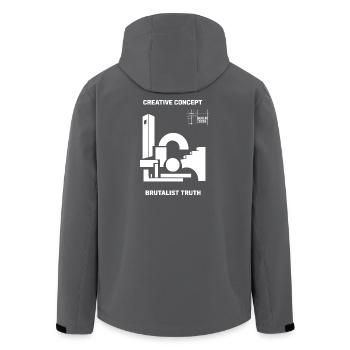 Brutalist Truth Berlin 2026 Architektur - Recycelte Männer Softshell-Jacke von Stanley/Stella - Schwarz - Hinten - AI Model Male 185 light (185cm)