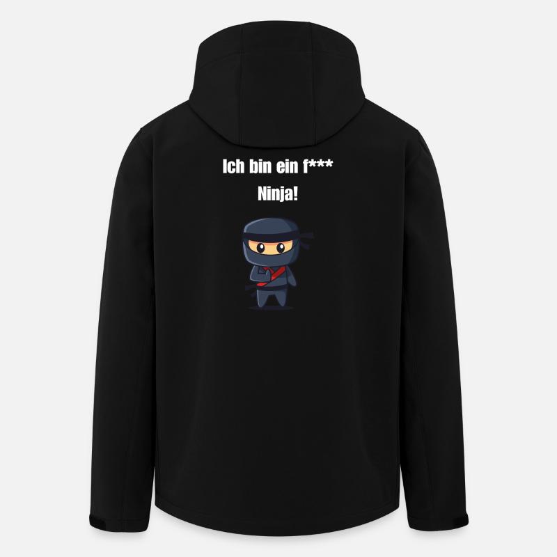 Ich bin ein f*** Ninja! - Recycelte Männer Softshell-Jacke von Stanley/Stella - Schwarz