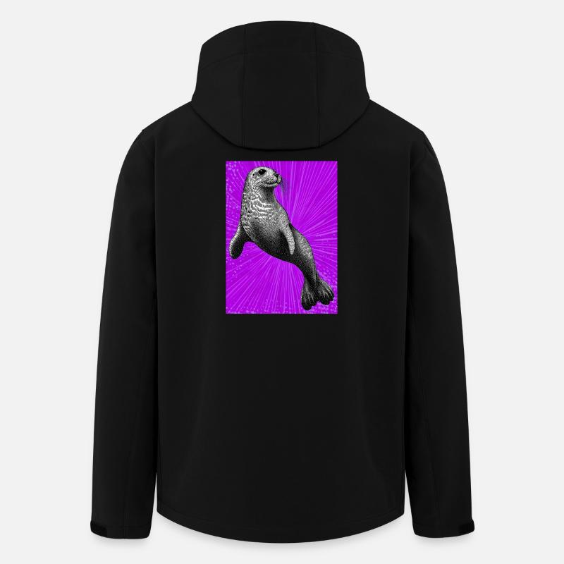 Phoque - Veste softshell homme en polyester recyclé Stanley/Stella - noir